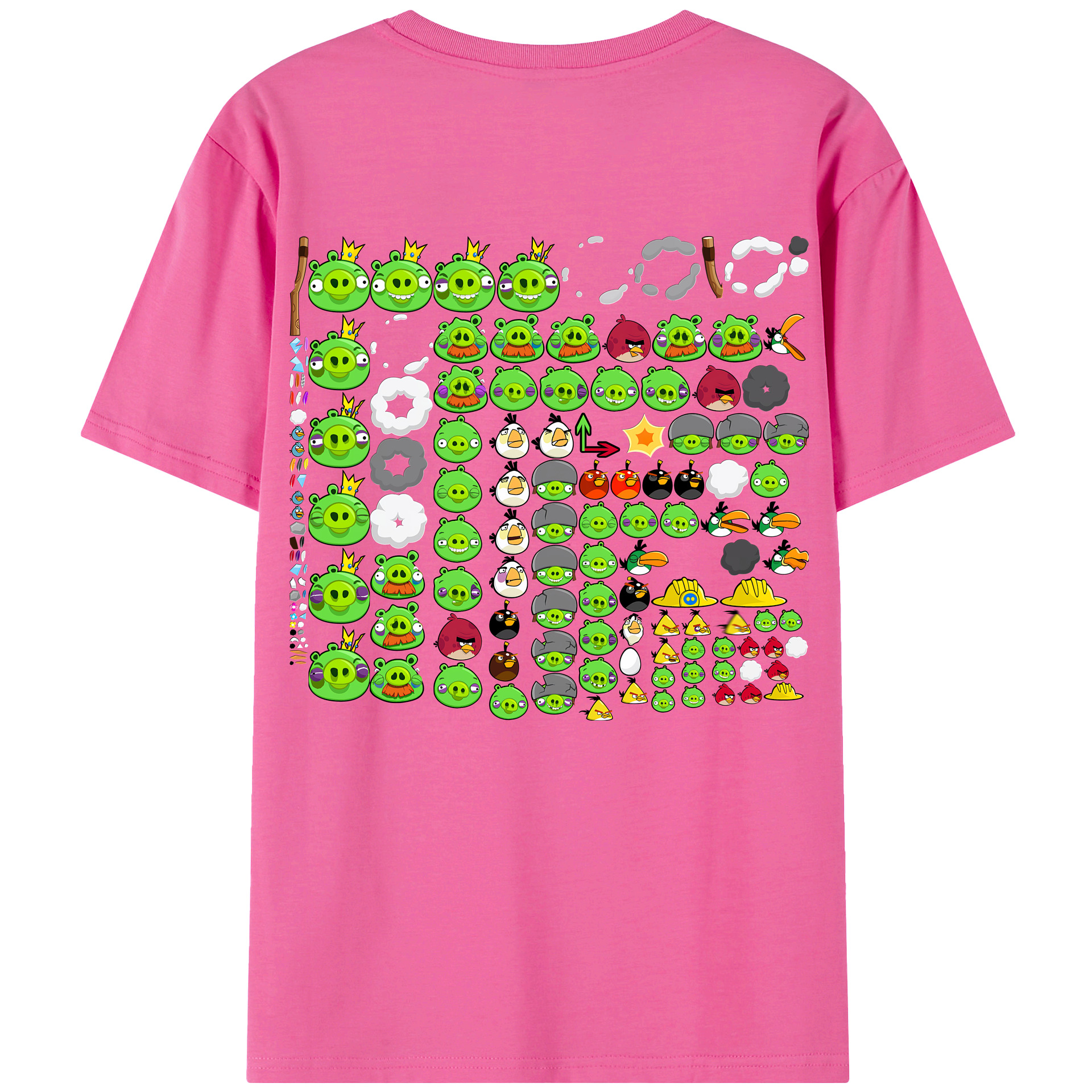 （画像用） Angry Birds アングリーバード レディース半袖Tシャツ(バックプリント)